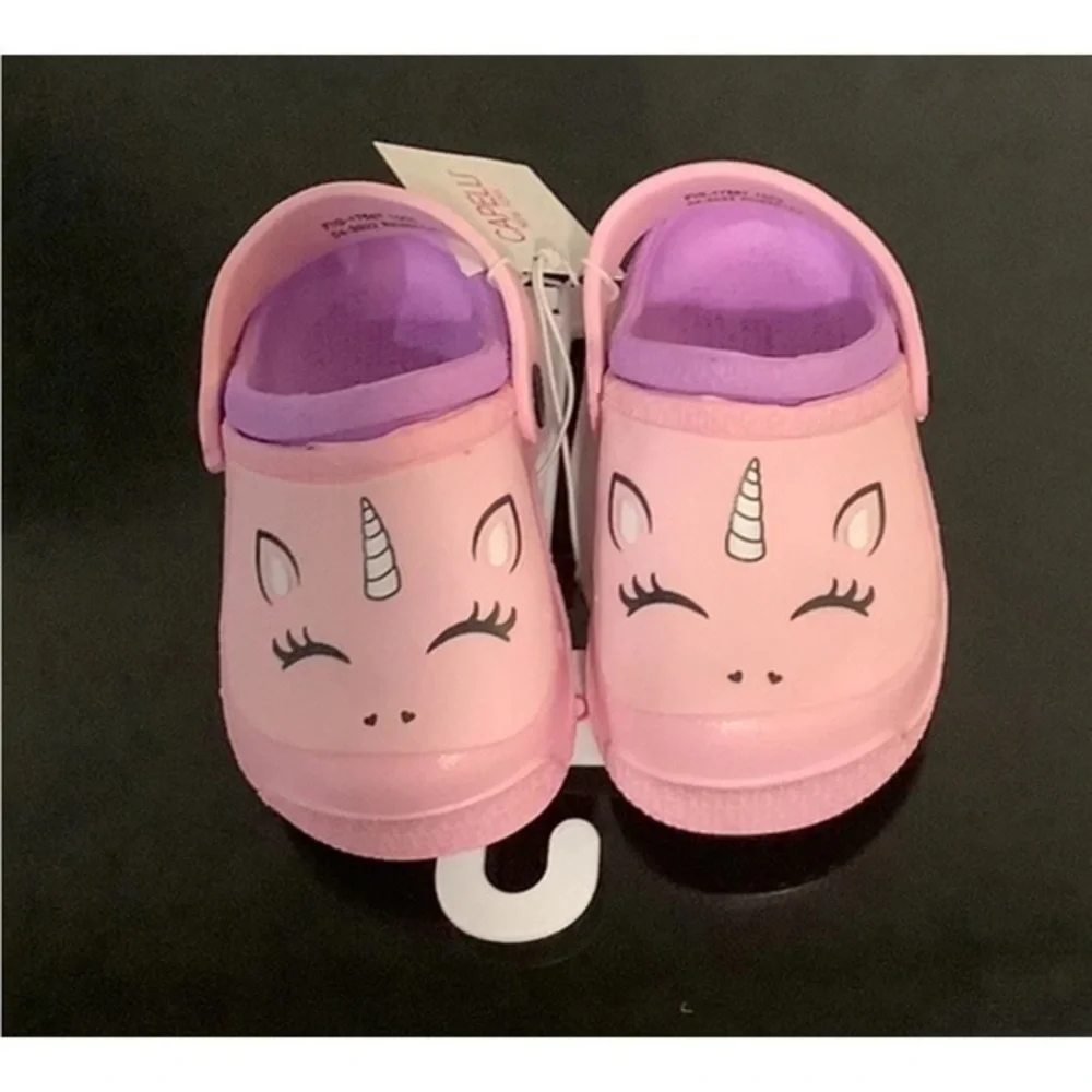Capelli of New York Unicorn Kids Slippers - Pink and Purple